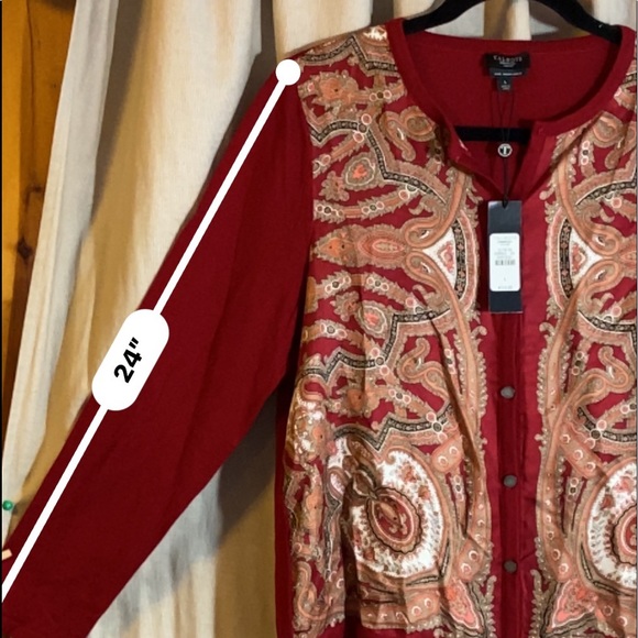 Talbots Petites Merino Wool & Silk Cardigan - Picture 7 of 13